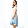 Riviera Sun Womens Cold Shoulder Ombre Tie-Dye Sundress  Lightweight Casual Beach Dress & Swimsuit Cover-Up - 3 of 4