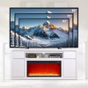 70" Modern Fireplace TV Stand, Entertainment Center for TVs Up to 80", Wood Media Console with 2 Drawers & 2 Doors - 3 of 4
