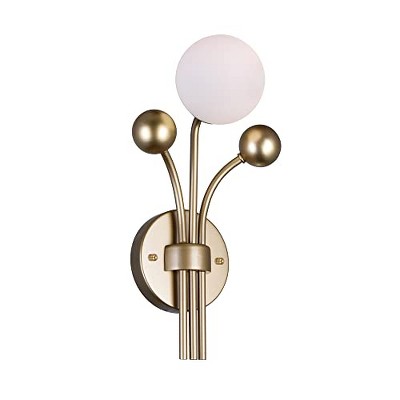 CWI Lighting Element 1 Light Wall Light With Sun Gold Finish