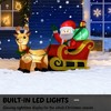 QingMoon Christmas Inflatable Santa Claus with Sleigh and Reindeer, 8FT Outdoor Blow-Up Holiday Decoration for Yard, Lawn and Garden - 3 of 4