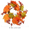 AuldHome Design Fall Leaves Candle Wreaths 2pk; Autumn Colors Candle Rings, Thanksgiving Decor - 3 of 4
