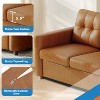 Modular Sectional 4-Seater Sofa, Velvet 115 Inch Compact caoch with Storage Console, Charging Station & Cup Holders,Deep Seats Couch for Home - 4 of 4