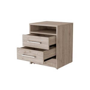 NicBex Nightstand with 2 Drawers, Bedside Table with 1 Shelf, Modern Night Stand for Bedroom Living Room - 1 of 4