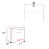 Vynxaria 35" Wide Minimalist Writing Desk with Shelf, Space-Saving Design for Home Office & Living Room - 4 of 4