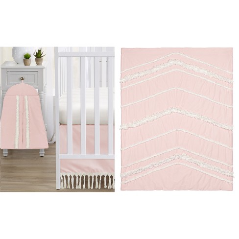 Sweet Jojo Designs Girl Baby Crib Bed Skirt Celestial Collection Solid ...