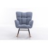 NicBex Rocking Chair Upholstered Accent Chair with Padded Chair Armchair Reading Chair Comfy Chair for Living Room, Bedroom - 4 of 4