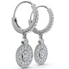 Pompeii3 3/4Ct Dangle Diamond Earrings 1 1/10" Tall Lab Created 14k Gold EF/VS - 3 of 4