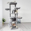Whisen 6-Level Cat Tree & Tower with Removable Cushions, Sisal Scratching Posts, Hideaways, and Hammocks - 2 of 4