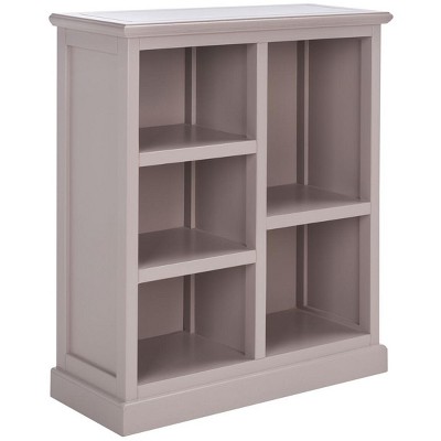 Quartz Gray Wood Cube Bookshelf