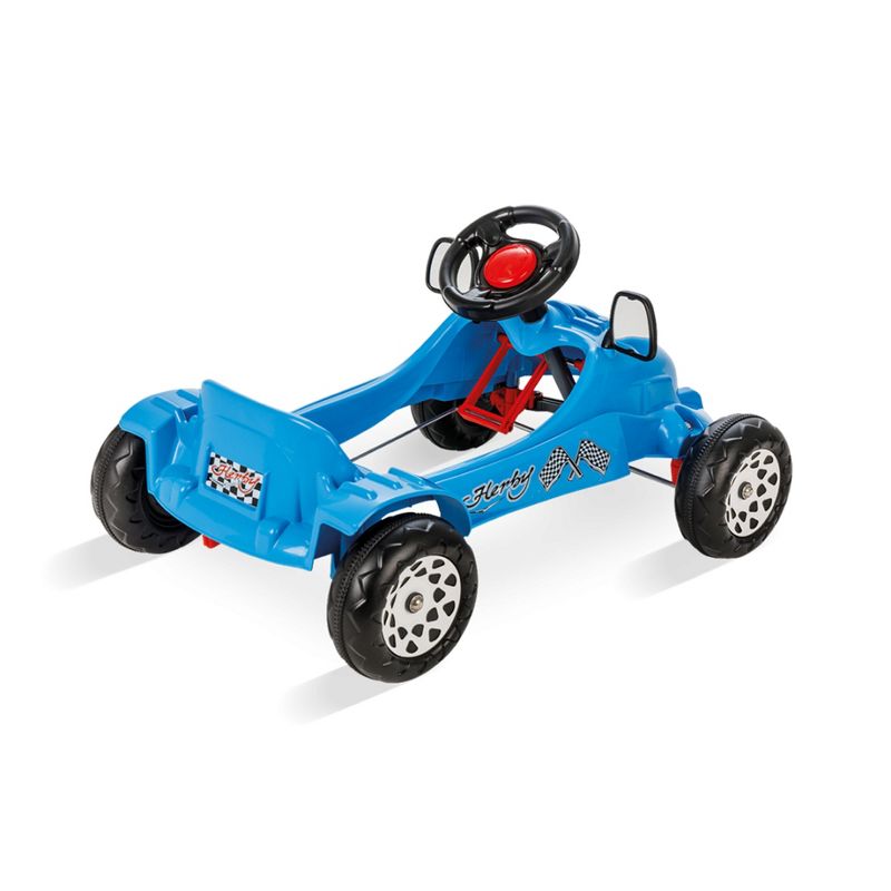 Pilsan 07 302B Herby Ride On Kids Toy Pedal Car with Removable Steering Wheel, Moving Mirrors, and Horn for Ages 3 and Up, 77 Pound Capacity, Blue, 2 of 6