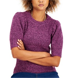 I.N.C International Concepts Womens 2-Tone Pullover Sweater, Purple, X-Large - 1 of 1