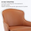 NicBex Swivel Adjustable Height Bar Stools,Modern Leather Bar Chair with Backrest and Stainless Steel Base for Dining Room,Kitchen,Counter,Brown - 4 of 4