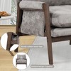 Whisen Mid-Century Style Velvet Accent Chair Leisure Chair with Thick Seat Cushion - 2 of 4