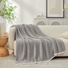 Snuggle Sac Reversible Waffle Knit Throw Blanket Cozy Microfiber Throw - 3 of 4