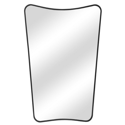 Beautyolove 22 in. W x 30 in. H Arched Black Aluminum Alloy Framed Wall Mirror Decorative Wall Mirror