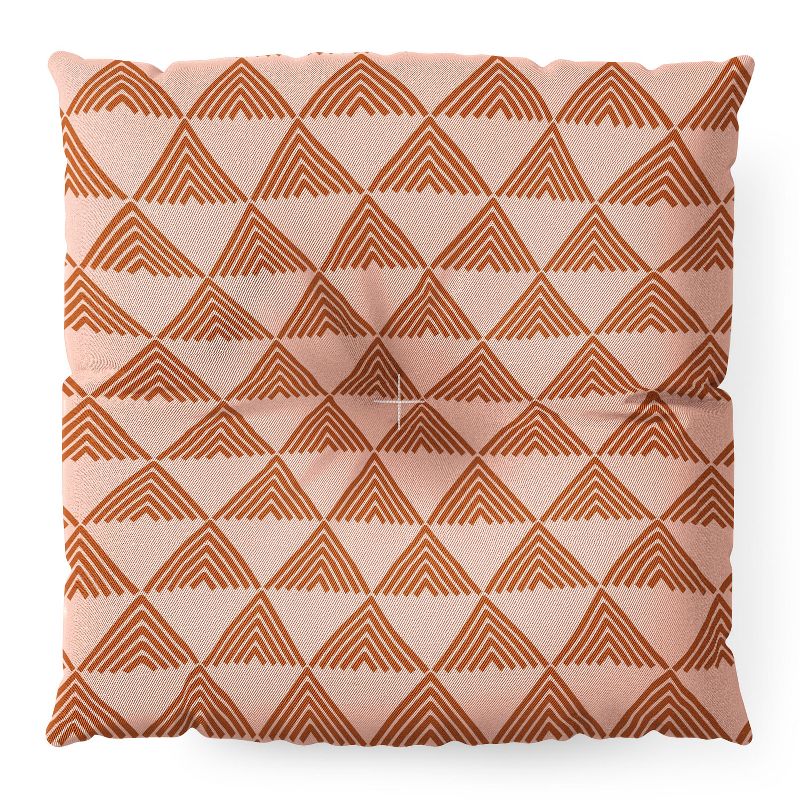 June Journal Triangular Lines in Terracotta Square Floor Pillow - Deny Desings, 2 of 5