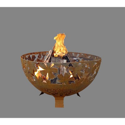 Extra Large Laser Cut Leaf Fire Bowl - Esschert Design