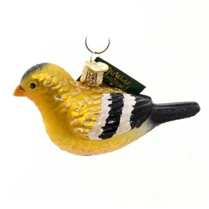 Old World Christmas 2.25 In American Goldfinch. Ornament Bird Symbol Happiness Tree Ornaments - 1 of 3