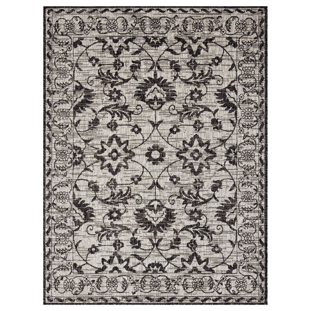  x 10'2in Country Ayala Indoor/Outdoor Rug Black