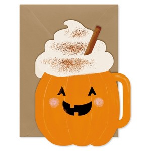 10ct Blank Fall Cards Pack Pumpkin Mug - 1 of 4