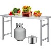 Stainless Steel Folding Work Table - 600LB Capacity, Portable Single Tier Prep Station for Kitchen, BBQ, Garage. Water & Heat Resistant. - 3 of 4