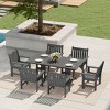 WestinTrends Malibu 7-Piece HDPE Outdoor Dining Patio Table and Chairs Set - 2 of 4
