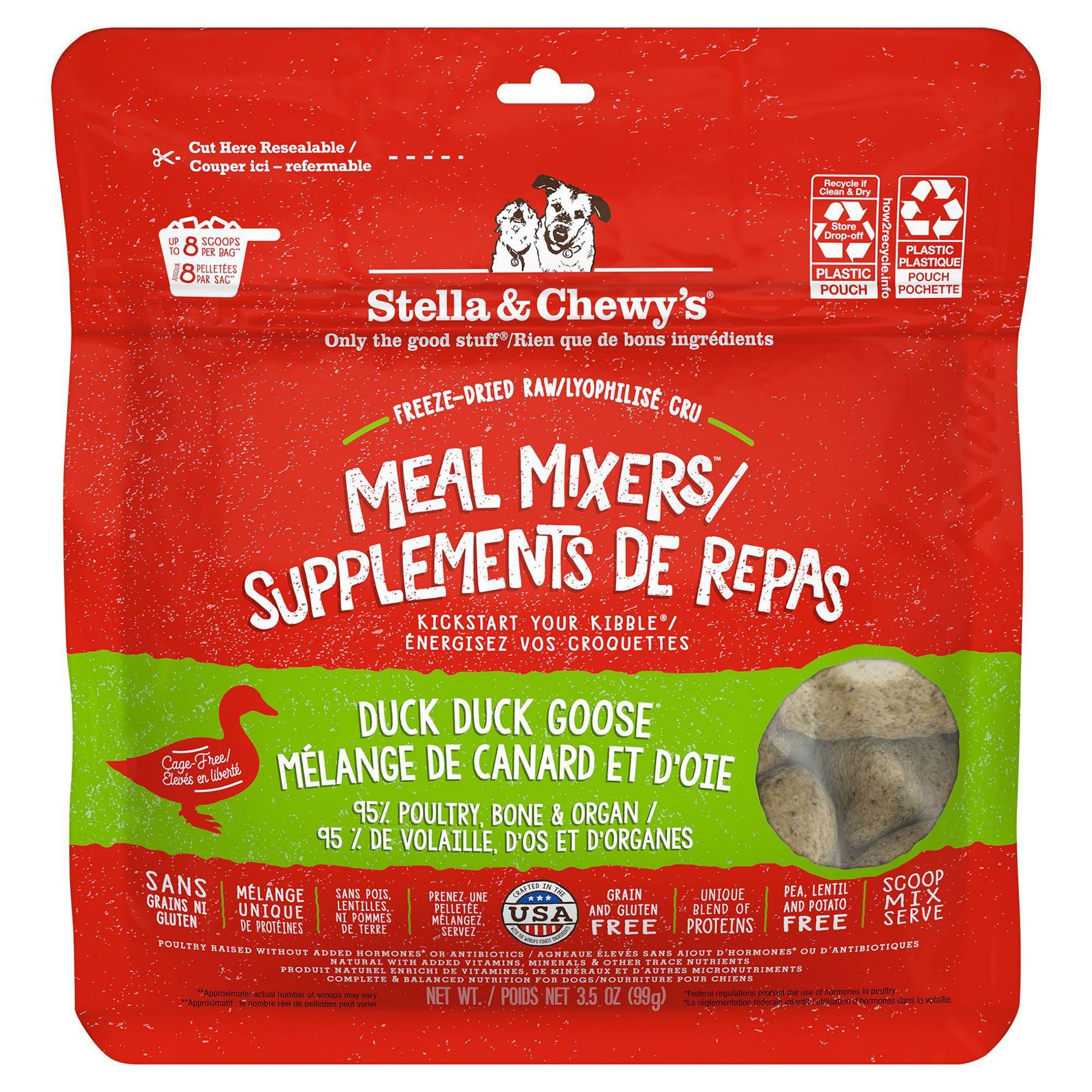 Stella & Chewy's Duck Duck Goose Duck Flavor Mixers Dry Dog Food - 3.5oz