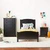NicBex Contemporary 2-Drawer Nightstand,  MDF Wooden & Pine Veneer Bedroom Furniture, Black - 3 of 4