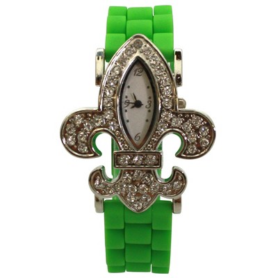 Olivia Pratt Rhinestones Silicone Women Watch