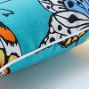 Butterfly Garden 2pc Outdoor/Indoor Throw Pillows Turquoise - Pillow Perfect - 2 of 4