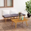 vidaXL Patio Lounge Set Sectional Sofa Set with Cushions Solid Wood Acacia - 2 of 4