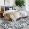 Vintage Floral Washable Area Rug - Non-Slip Thin Indoor Carpet with Distressed Print for Living Room, Bedroom & Dining Room - 3 of 4