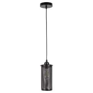 YANSUN 1-Light Industrial Black Pendant Light with Cylinder Shade E26 Ceiling Hanging Light Fixture, Bulb Not Included - 1 of 1