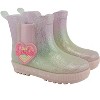 Barbie Toddler Girls' Chelsea Rain Boots - Pastel Rainbow Ombre Glitter, Size 6 - 2 of 4