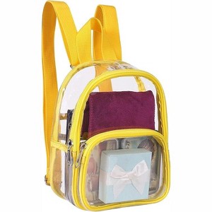 Hachikiko Clear Mini Backpack Stadium Approved for Concert, Festival, Sport Events,Yellow - 1 of 4