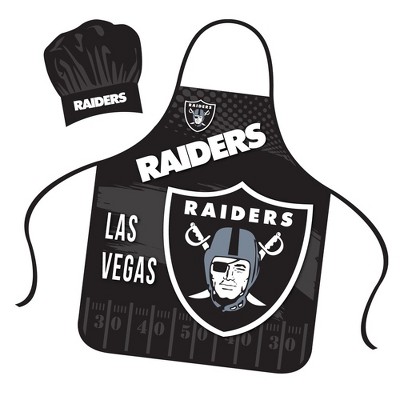 NFL Apron & Chef Hat Set, with Large Team Logo - Las Vegas Raiders