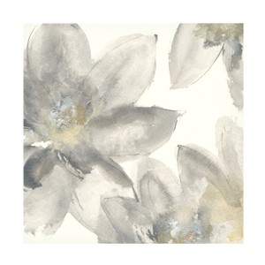 Trademark Fine Art -Chris Paschke 'Gray and Silver Flowers I' Canvas Art - 1 of 4