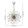Rennnsan Volette 25"W 12-Light Sputnik Dandelion Crystal Modern Dimmable Chandelier in Silver - 3 of 4