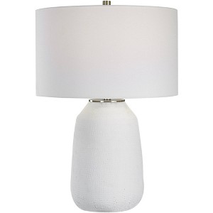 Uttermost Heir Chalk White Matte Ceramic Vase Table Lamp - 1 of 1