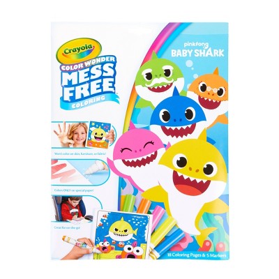 Baby Shark Coloring Set with Storage Case, Crayola.com