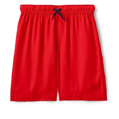 UNIQLO Mens Swim Trunks Medium Solid red Shorts bathing mesh lined pockets