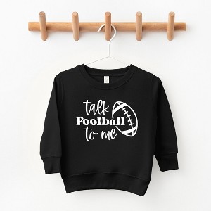 The Juniper Shop Talk Football To Me Ball Toddler Graphic Sweatshirt - 1 of 3