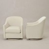 KINWELL 30" Wide Nursery Swivel Glider Chair Upholstered Armchair, Set of 2 - 4 of 4