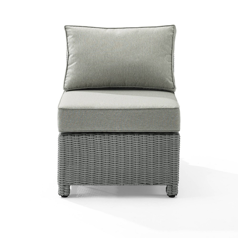 Photos - Garden Furniture Crosley Bradenton Outdoor Wicker Armless Chair - Gray  