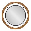 32" x 32" Whalen Round Wall Mirror Brown - Kate & Laurel All Things Decor: Shabby-Chic, No Assembly Required - 2 of 4