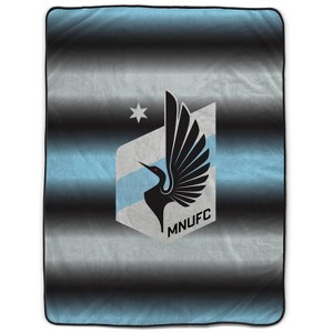 MLS Minnesota United FC Ombre Logo Flannel Fleece Blanket: Sports Team Throw - 1 of 1