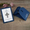 Anna-Kaci Iridescent Rhinestone Cross Fashion Style Brooch Pin with Gift Message Card Envelope - 3 of 4