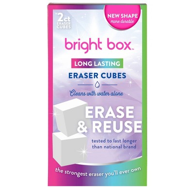 Bright Box Eraser Cube - 2ct