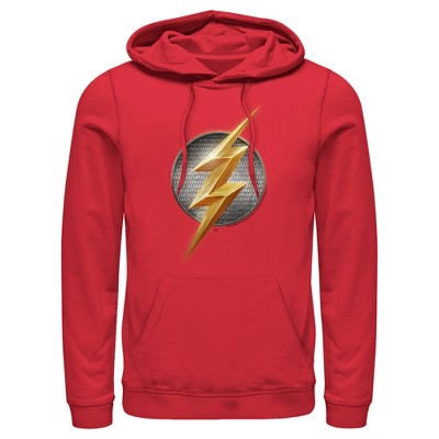 Men's Zack Snyder Justice League The Flash Logo Pull Over Hoodie