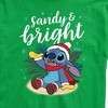 Men's - Lilo and Stitch - Sandy and Bright Christmas Short Sleeve Graphic T-Shirt - 2 of 4